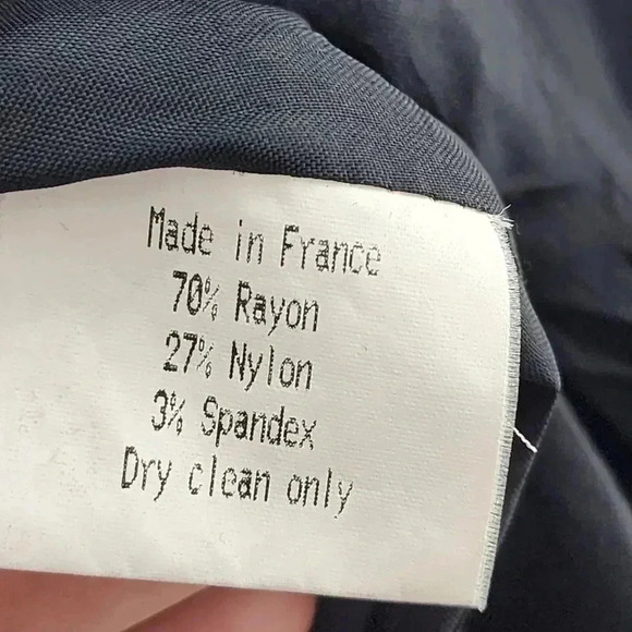 Express Made In France Stretched Black Full Zip Women's Blazer L - Picture 8 of 10